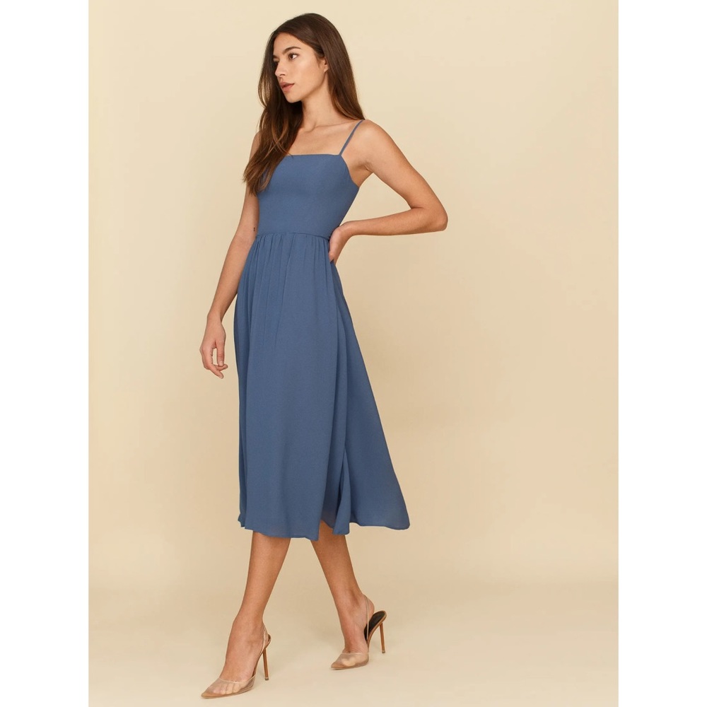 SOLD NWT Reformation Rosehip Dress in Morning Glory Blue - Picture 3 of 8